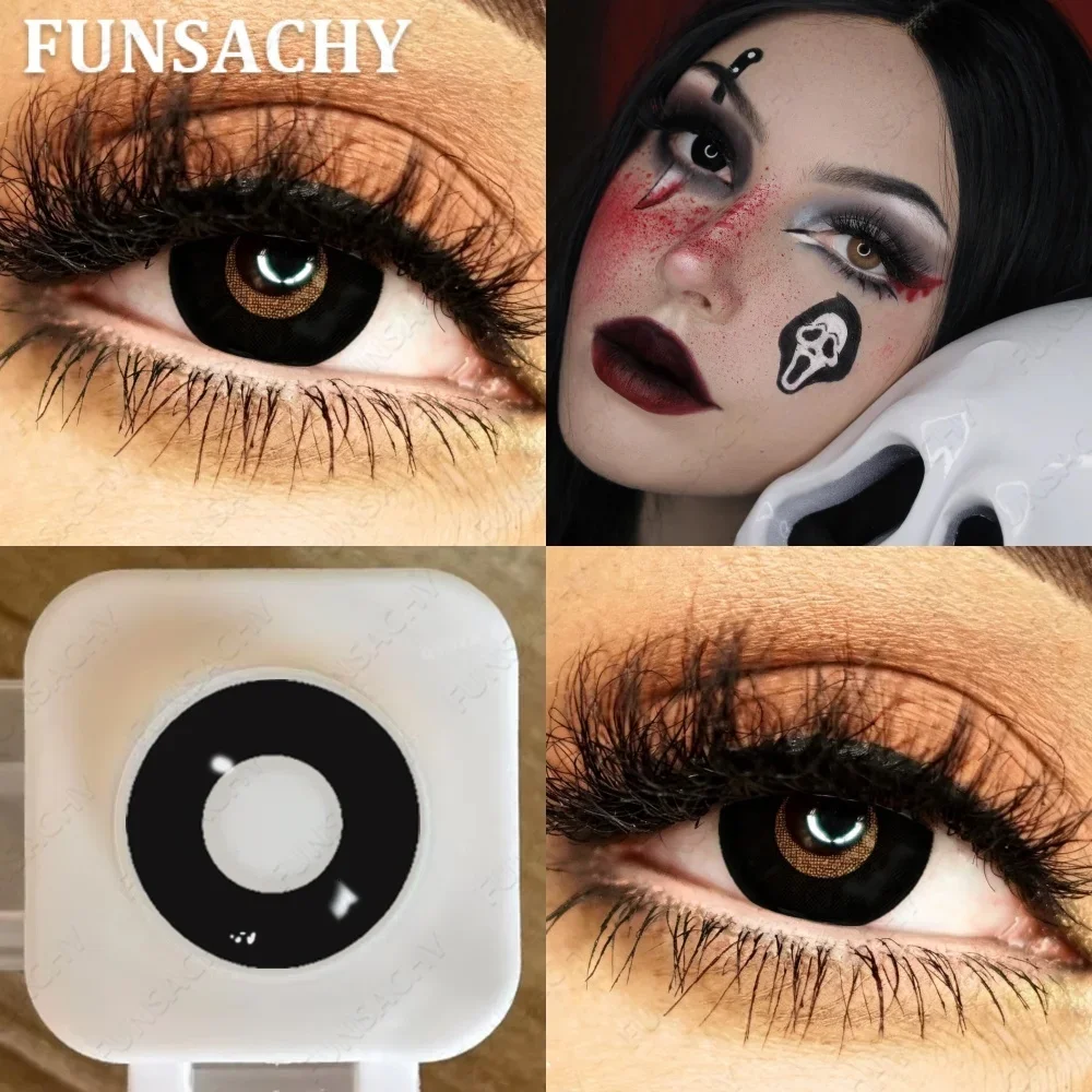 FUNSACHY 2 Stück Froya Cosplay Kontaktlinsen für Halloween, grüne und lila Linsen, Anime-Cosplay-Make-up, weiche Kontaktlinsen, rote Vampir-Augen-Kontaktlinsen. – Detail 17