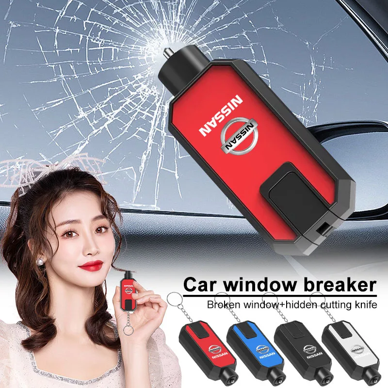 3-in-1 Car Safety Car Multi-function Window Breaking Tool Escape Broken For Nissan Nismo GTR Tiida Sylphy TrailWheel Center Caps