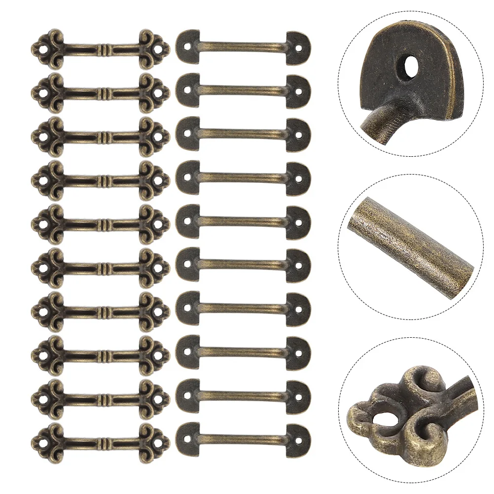

1 set 1 Set Bronze Vintage Cabinet Handles Decorative Pulls For Wardrobe Kitchen Hardware Mini Sturdy Zinc Alloy Handles