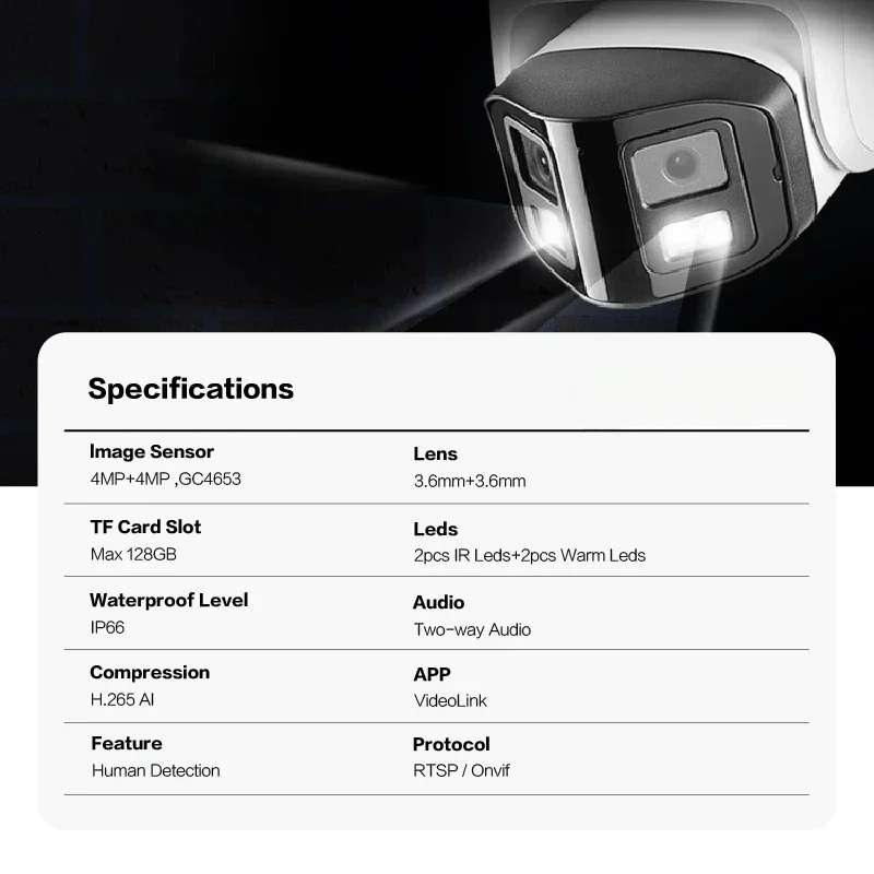 

GA-B6DFD-M8G(AG) 4K 8MP Panoramic CCTV IP Network Surveillance Security Dome180 Degree Camera HIK Outdoor Two Way Audio SD Card