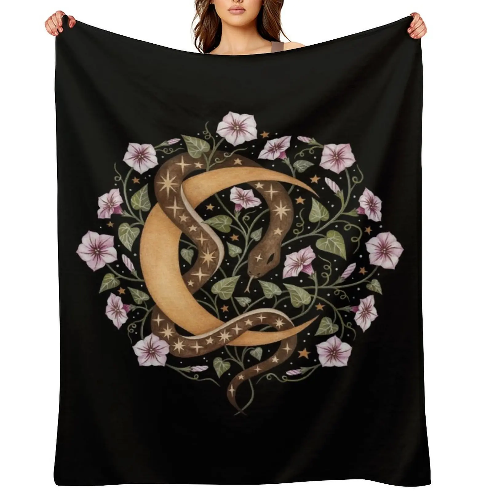 

Moon serpent Throw Blanket Sofa Hair wednesday Plaid on the sofa Blankets