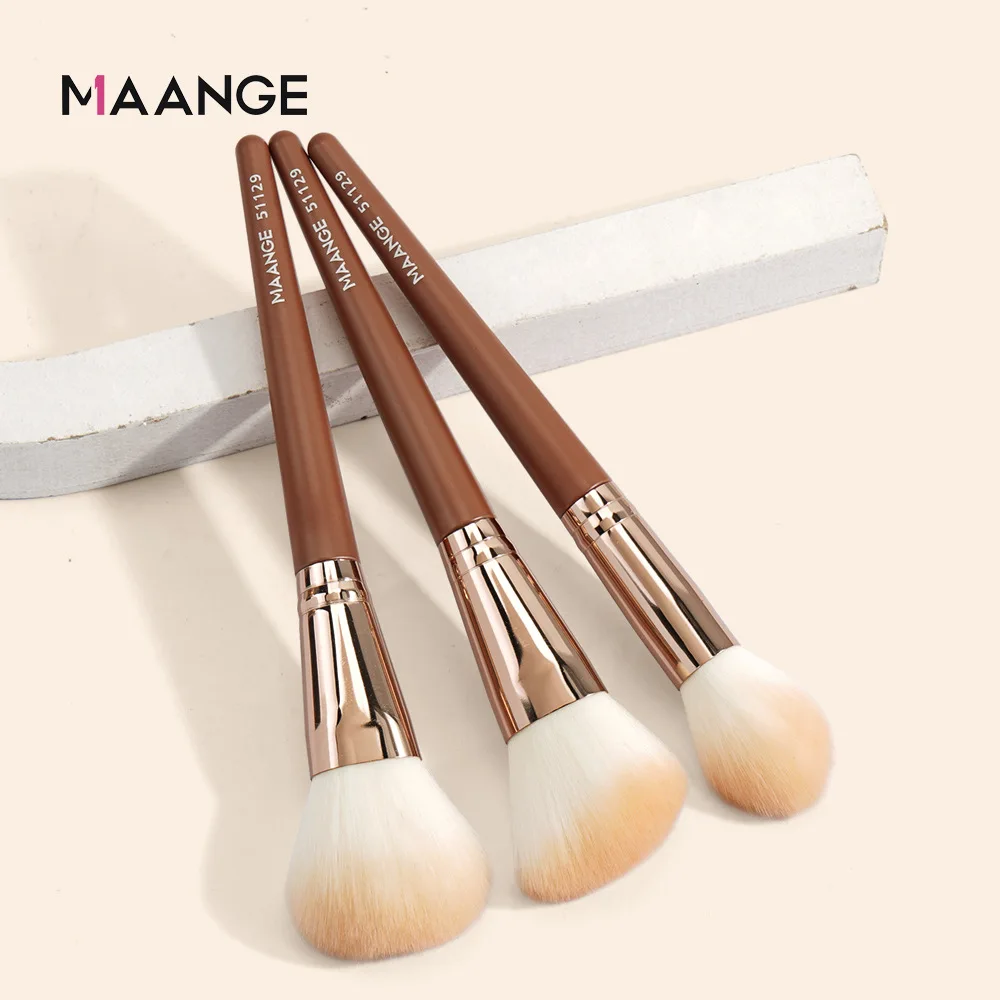 MAANGE Top 3 Makeup Brushes Face Powder Blusher Brush Powder Brush Cosmetic Brush