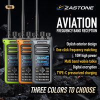 ZASTONE M10 10W Walkie Talkie Ham Amateur 2 Way Radio AM Air Aviation Band High Power Walkie-Talkie CTCSS FM Radio