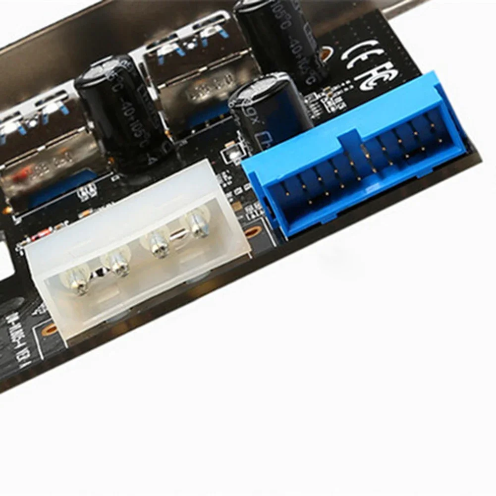 2 منافذ USB PCI-e بطاقة التوسعة PCI Express PCIE إلى USB 3.0 Hub محول بطاقة Express بطاقة موصل الطاقة
