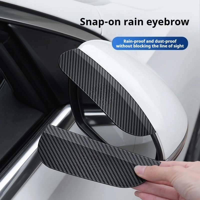 2 قطعة سيارة مرآة الرؤية الخلفية المطر الحاجب ألياف الكربون الشمس قناع الظل لشروليه كولورادو كروز سبارك كابتيفا ماليبو تراكس