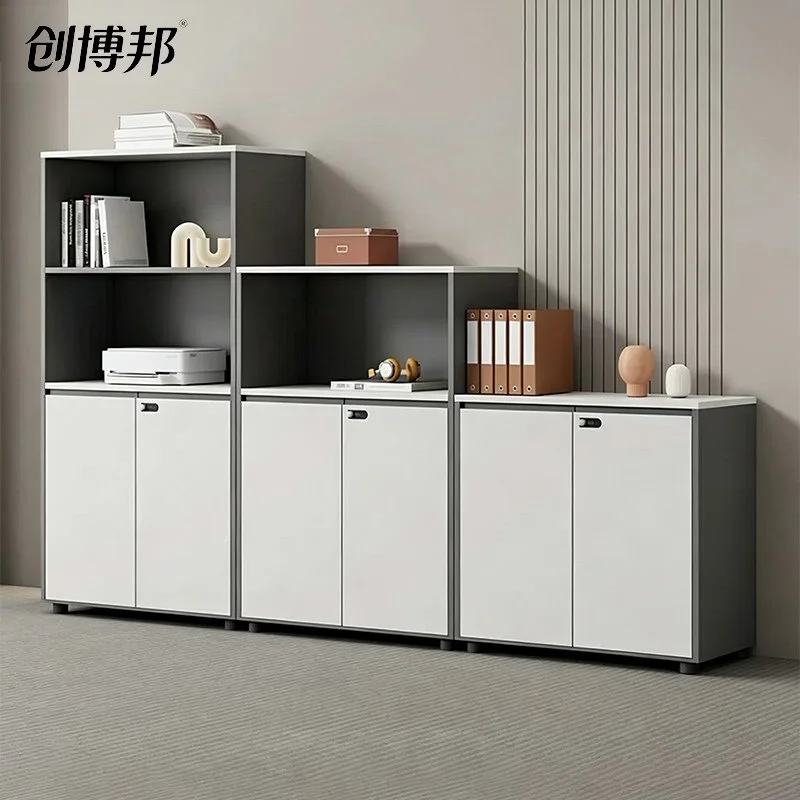Office Tea Cabinet Low  Wooden Locker File  Locked File Locker Floor  Wall Cabinet