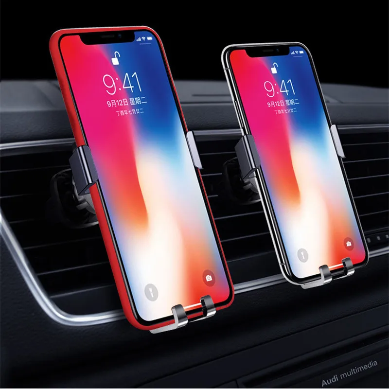 Mobile Phone Holder Universal Gravity Car Air Vent Mount Holder Car Holder Cell Phone Stand In Car GPS Support For IPhone Xiaomi