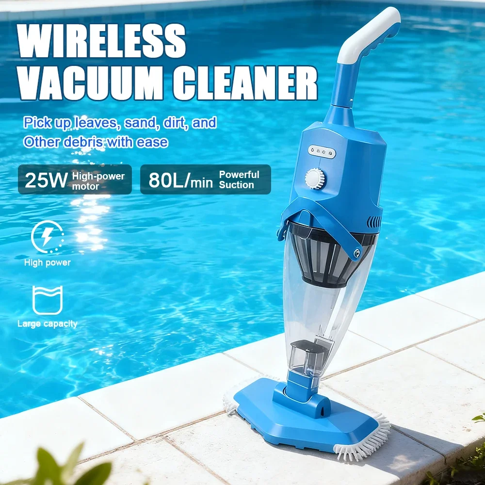 

Cordless Pool Vacuum Cleaner Backyard Cleaning Machine for Algae And Dirt Removal Lightweight Portable Pool Sweeper