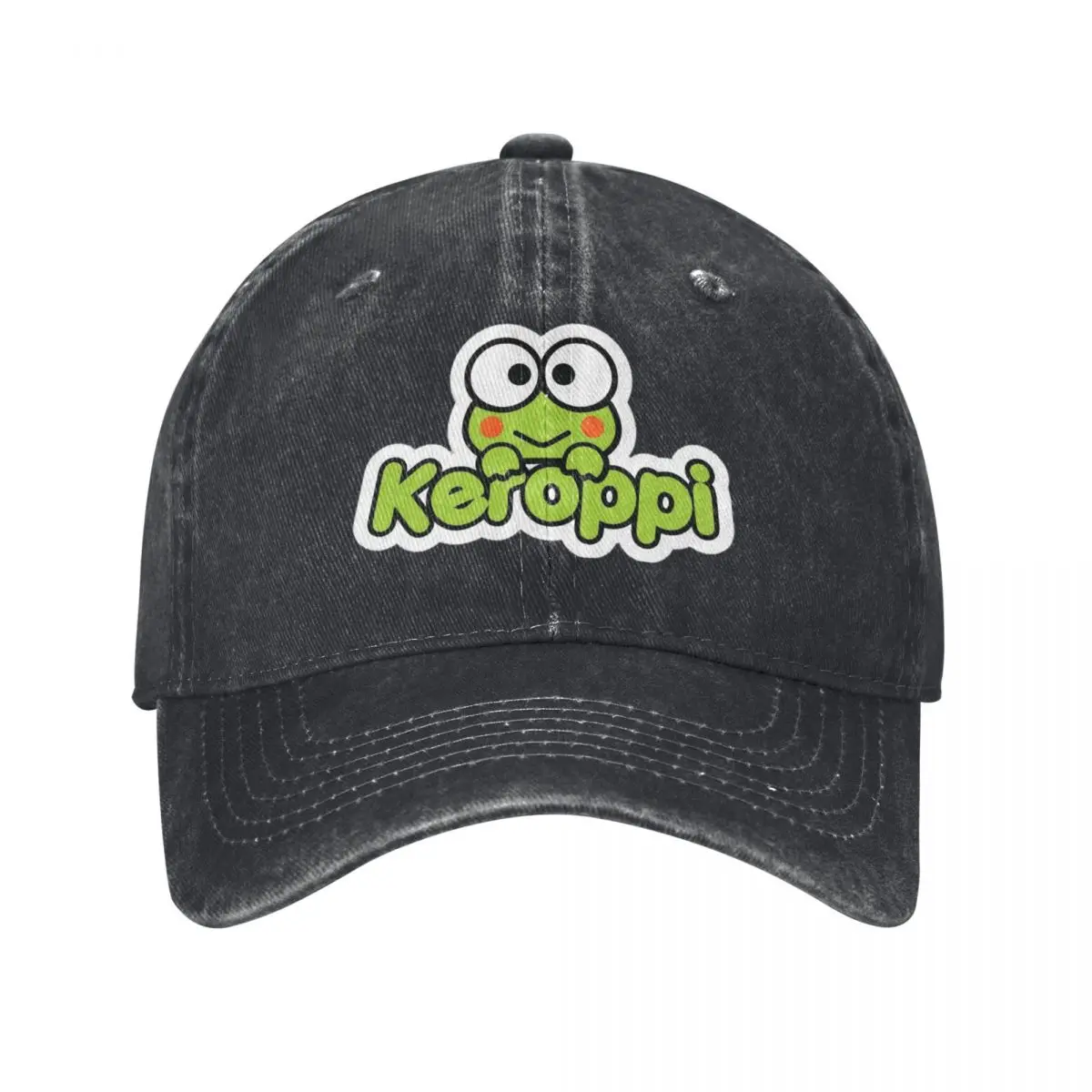 Keroppi Sanrio Denim Baseball Cap Running Hippie Trucker Dad Hat Summer Couple Women y2k Cool Sun protection Snapback Cap