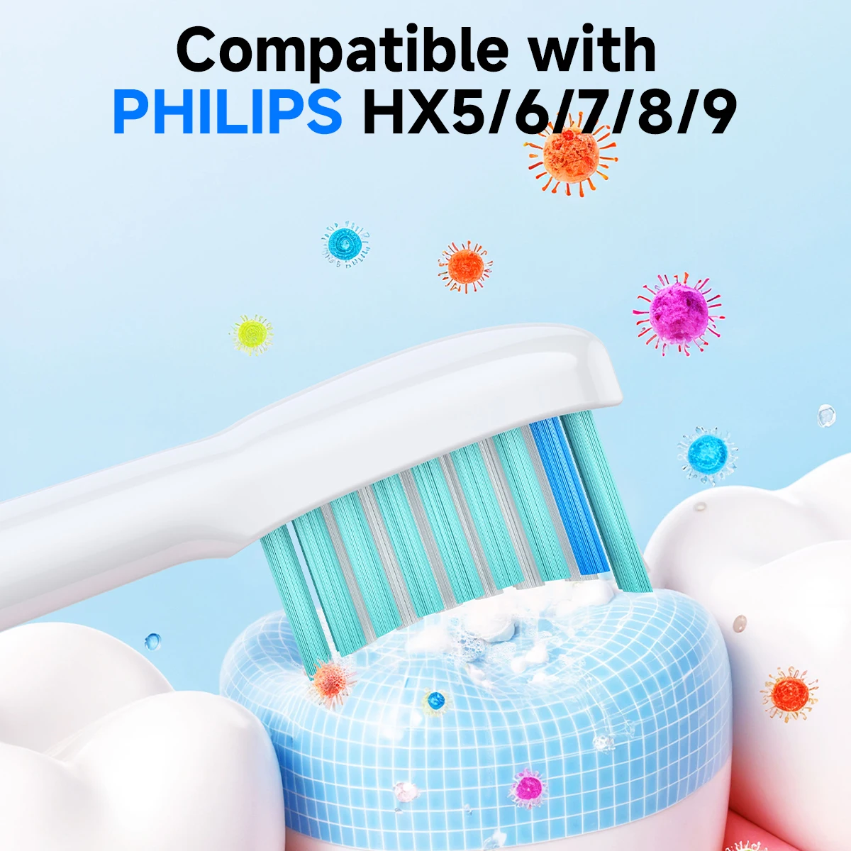 

4 шт./8 шт./насадка для электрической зубной щетки, совместимая с моделями серий Philips Sonicare HX5/HX6/HX7/HX8HX9