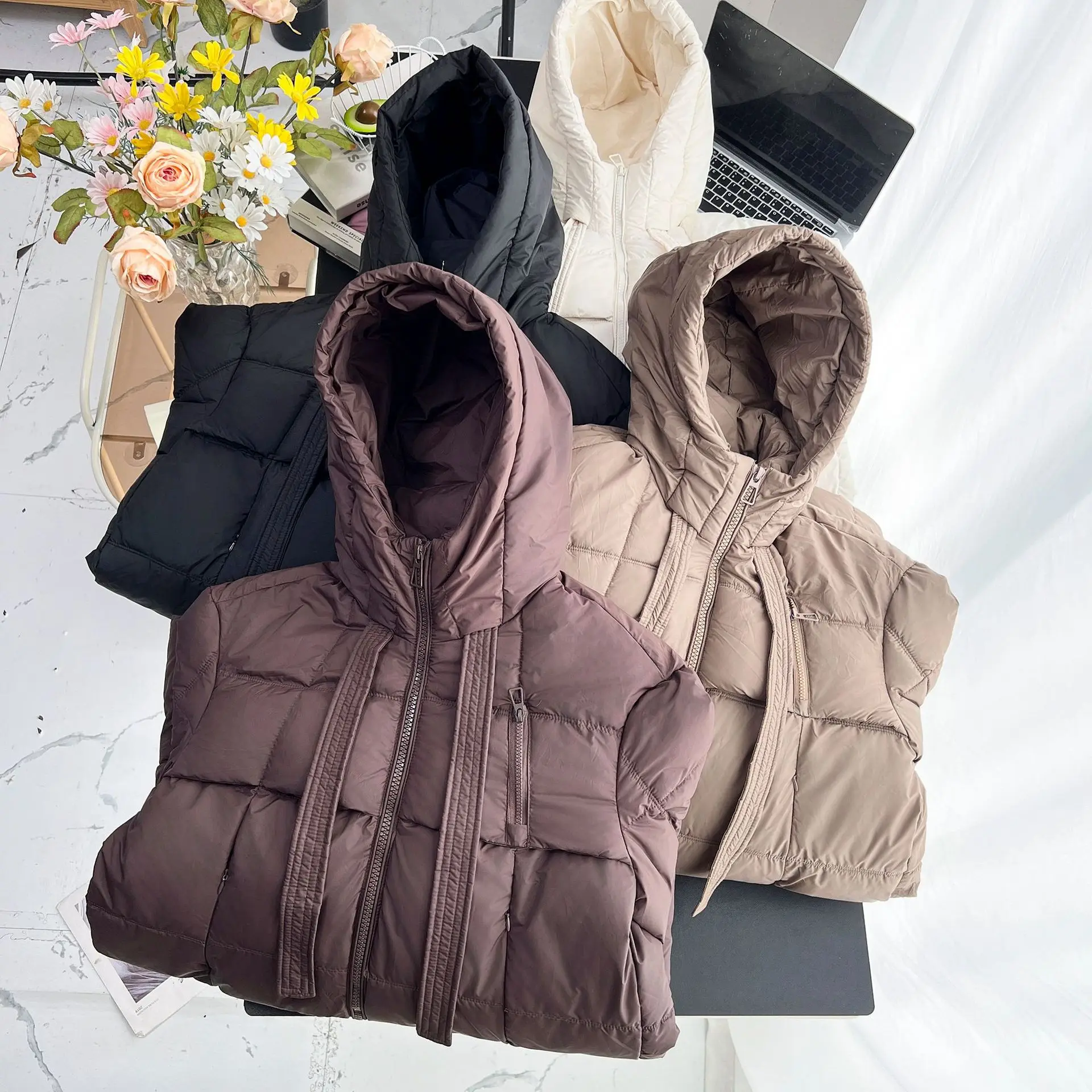 Parka x-lungo da donna taglie forti Giacca invernale imbottita in cotone caldo con cappuccio e design ampio 137