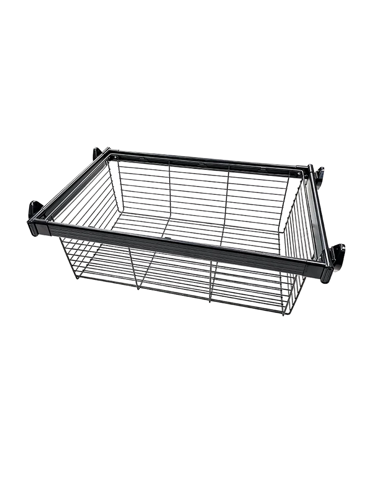 Drawer style cloakroom push-pull retractable home storage basket