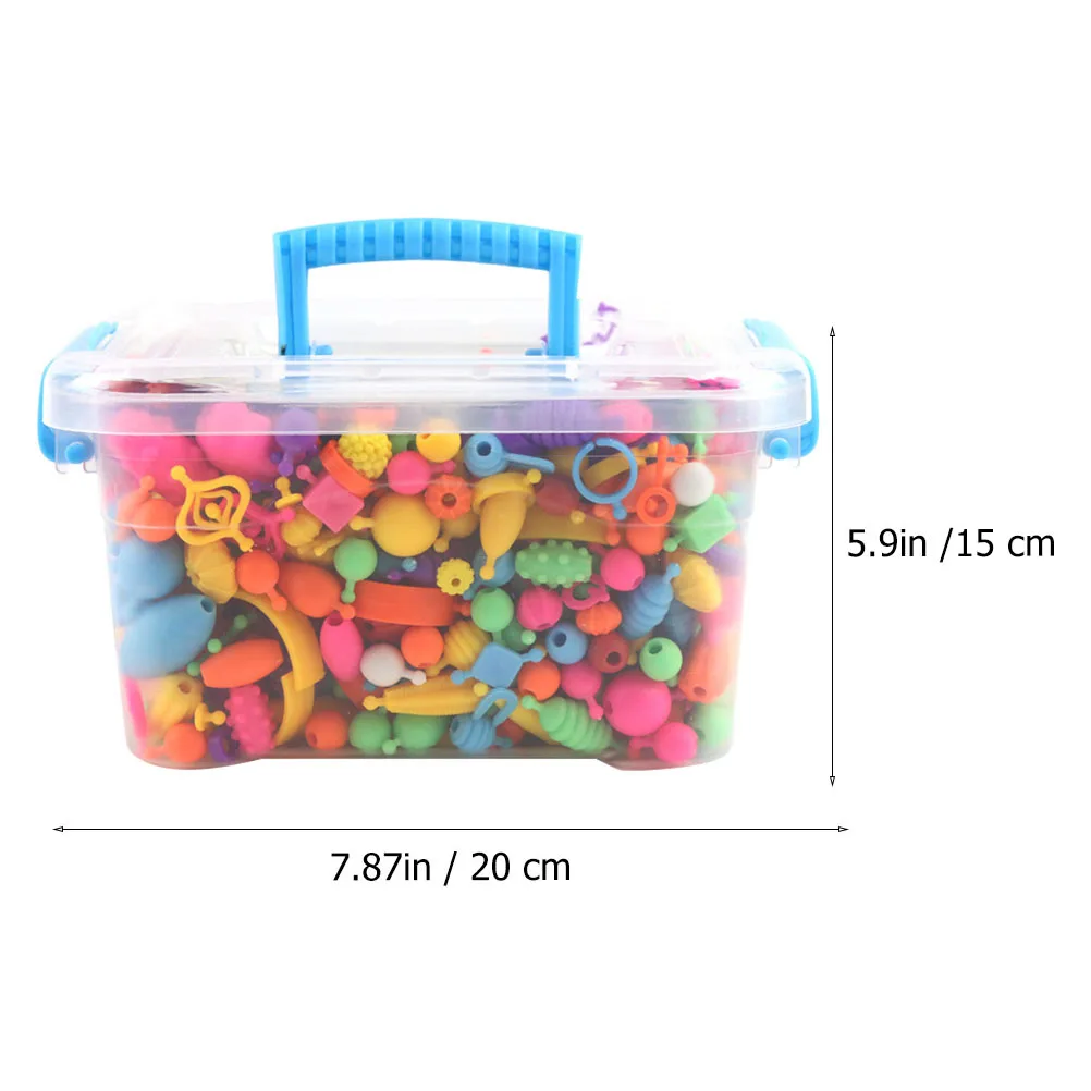 1Set Pop Beads Children's DIY Accessory Bright Sturdy Plastic Beads for Crafting Bracelets Handmade Decorative Playset Fun Gift