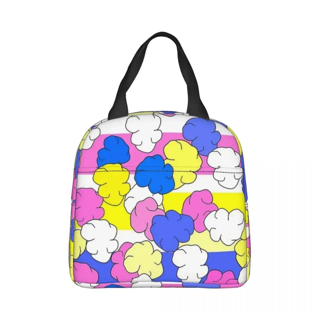 Sweet Candy Buttered Popcorn Insulated Lunch Bag Leakproof Reusable Cooler Bag Lunch Box Tote School Picnic Food Bag