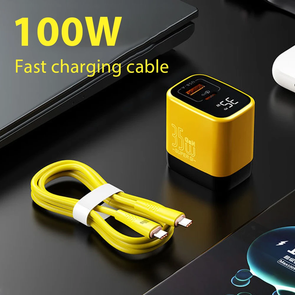 PD100W Cavo di ricarica super veloce Tipo-C Cavo in silicone liquido per iPhone 16 15 Samsung XiaoMi HuaWei Caricatore rapido Cavo dati USB C