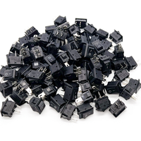 100 Pcs Push Button Switch 10x15mm SPST 2Pin 3A 250V KCD1 Snap-in On/Off Boat Rocker Switch 10MM*15mm Mini Black