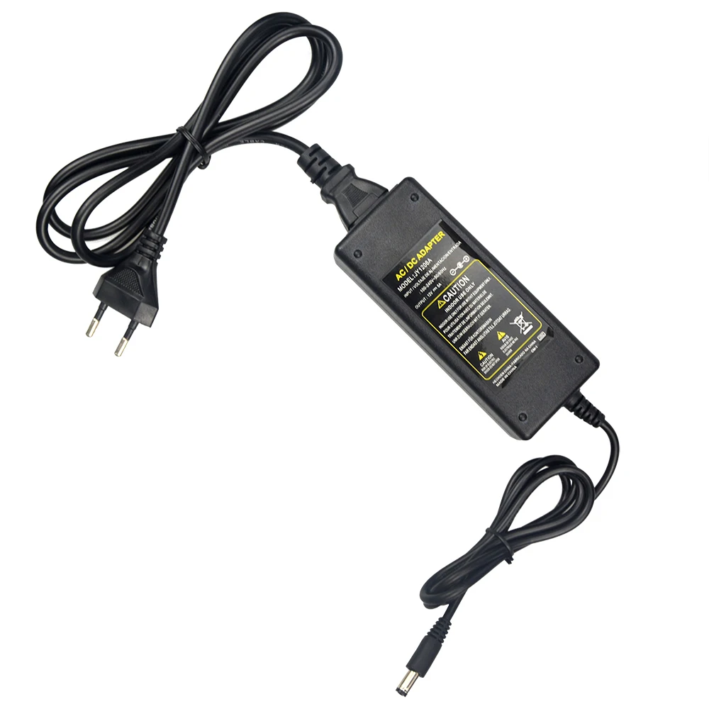 1A 2A 3A 5A 6A 8A Black Power Supply DC 12V Suitable for LED Light Strip / CCTV Camera DVR Power Adapter Charger Transformer