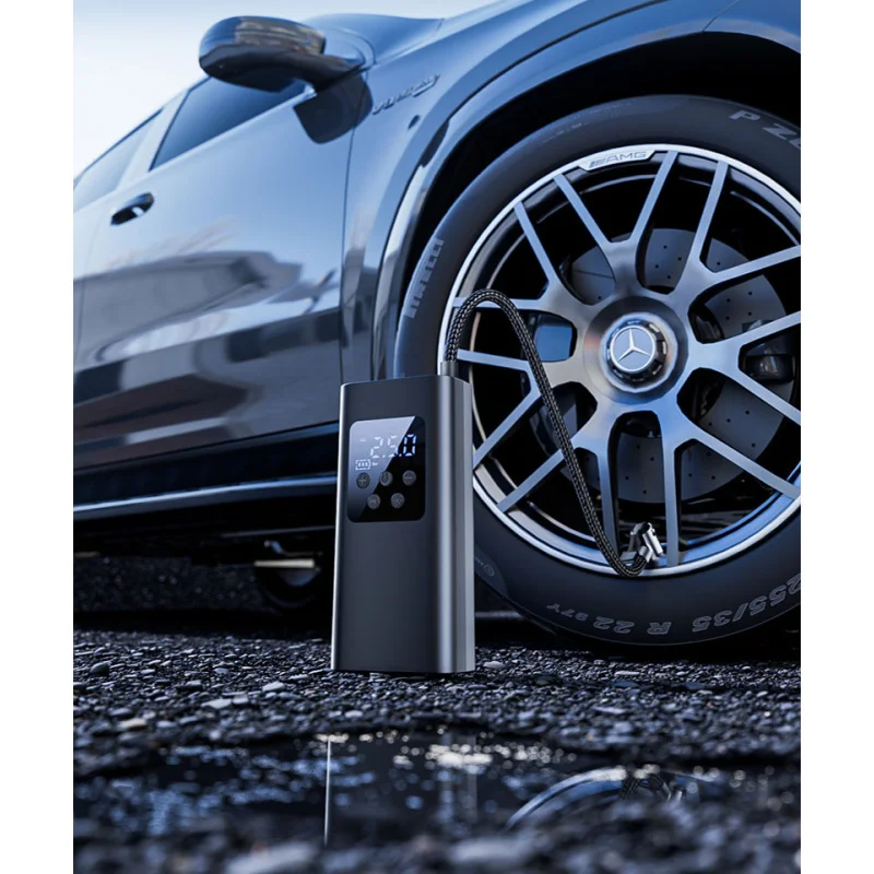 Car Air Pump Wireless Digital Display Smart Tire Inflator Pressure Detection Portable
