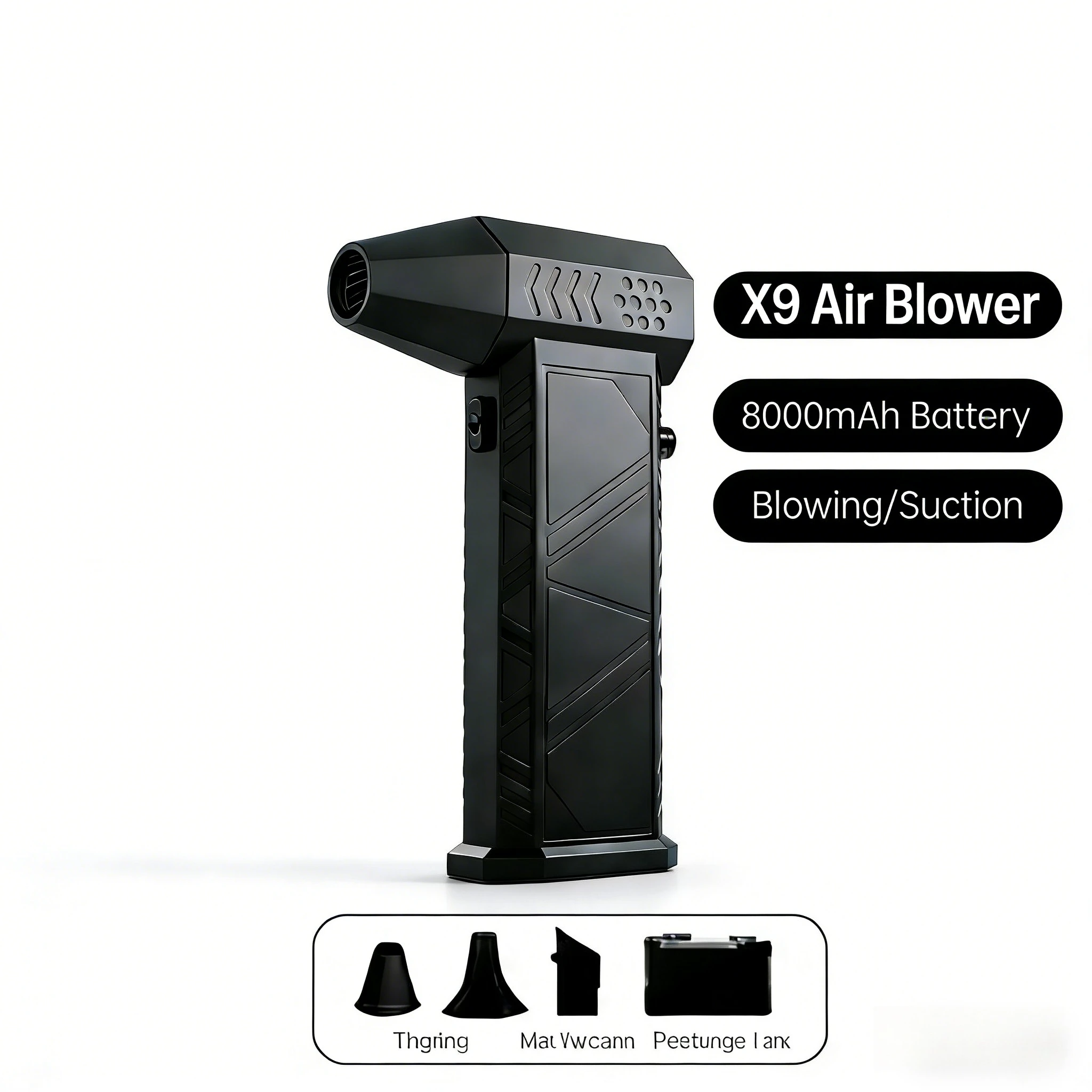 

X9 500000RPM Wireless Turbo Air Duster | 2-in-1 Compressed Air Blower Vacuum Cleaner