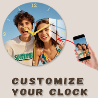 Send Photos Custom Art Clock Art Wall Clock Home Fashion Decoration Silent Quartz Clock Family  Gift 12 \