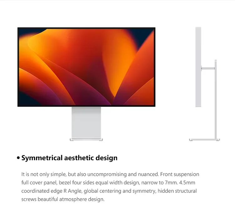 Layar Komputer Nano IPS 32" 60Hz 4K UHD – 10bit, 60Hz, Bebas Kelipan, Bodi bahan logam paduan aluminium Cahaya Biru Rendah