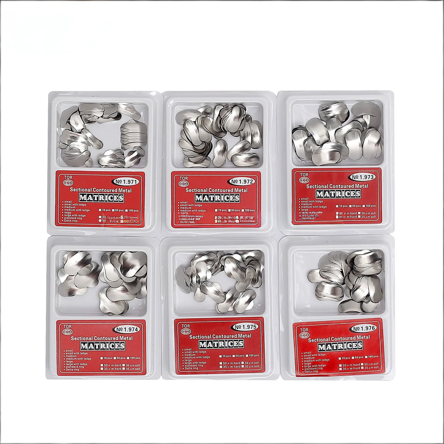 100pcsDental Segmented Matrix Contour System Metal Dental Resin Clamping Separation Ring Autoclavable Dental Instrument