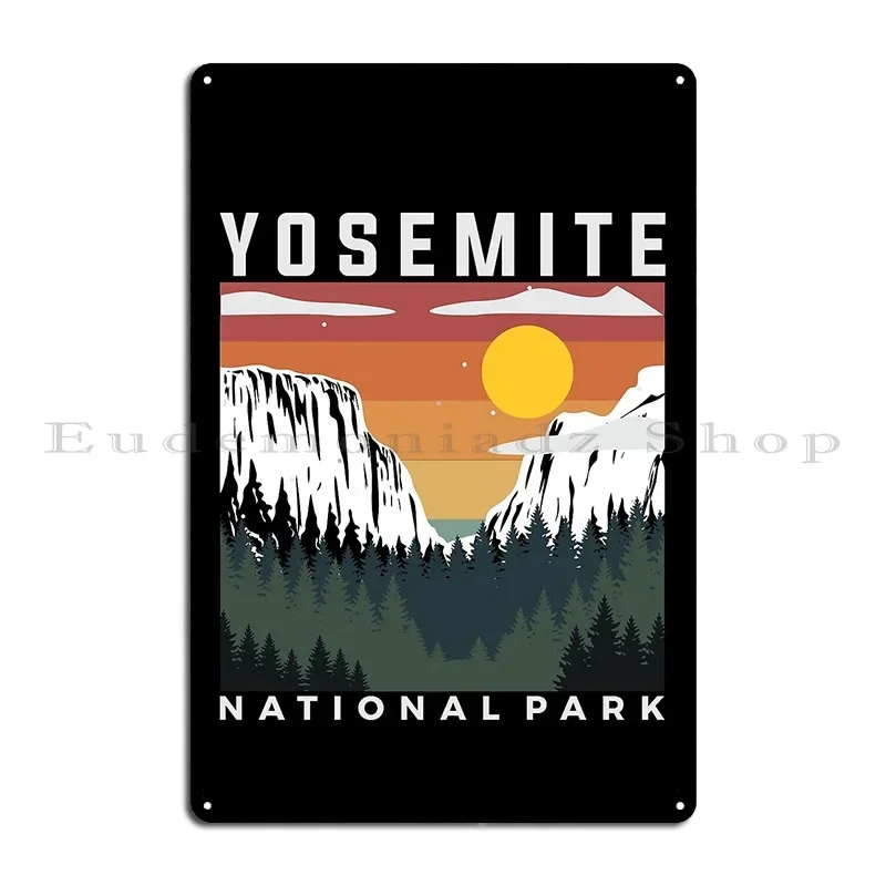 Yosemite National Park Vintage Explore Retro Yosemite Gear Metal Sign Bar Wall Decor Cinema Designs Cinema Tin Sign Poster