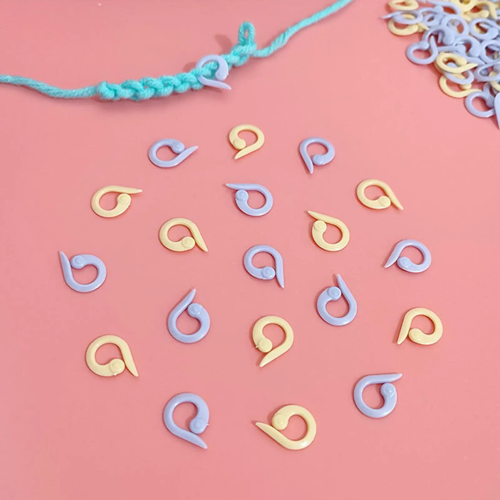 100Pcs Crochet Notions Accessories Circles Markers Crochet Clips