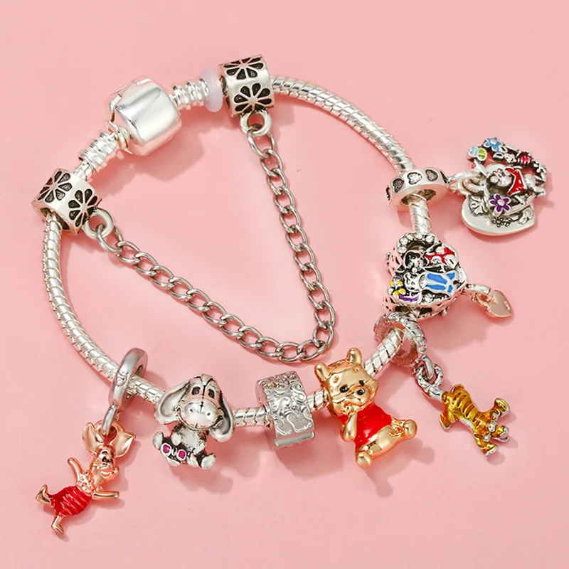 925 argent Disney 100th princesse citrouille chariot Mickey Minnie Dumbo breloque point perles ajustement Original Bracelets bijoux à bricoler soi-même