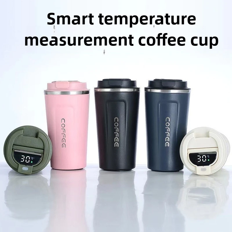 

510ml Thermos Coffee Mug Stainless Steel Coffee Cup Temperature Display Vacuum Flask Thermal Tumbler Insulated Water Bottle