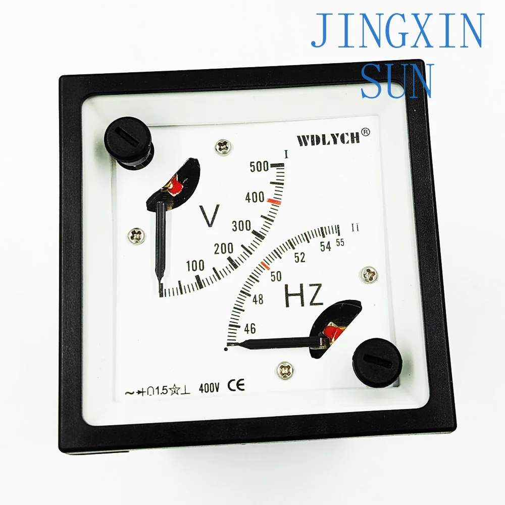 custom 1.5 precision voltage and frequency dual 2-pointer analog panel meter for generator switch panel WDZ72-D-V-HZ