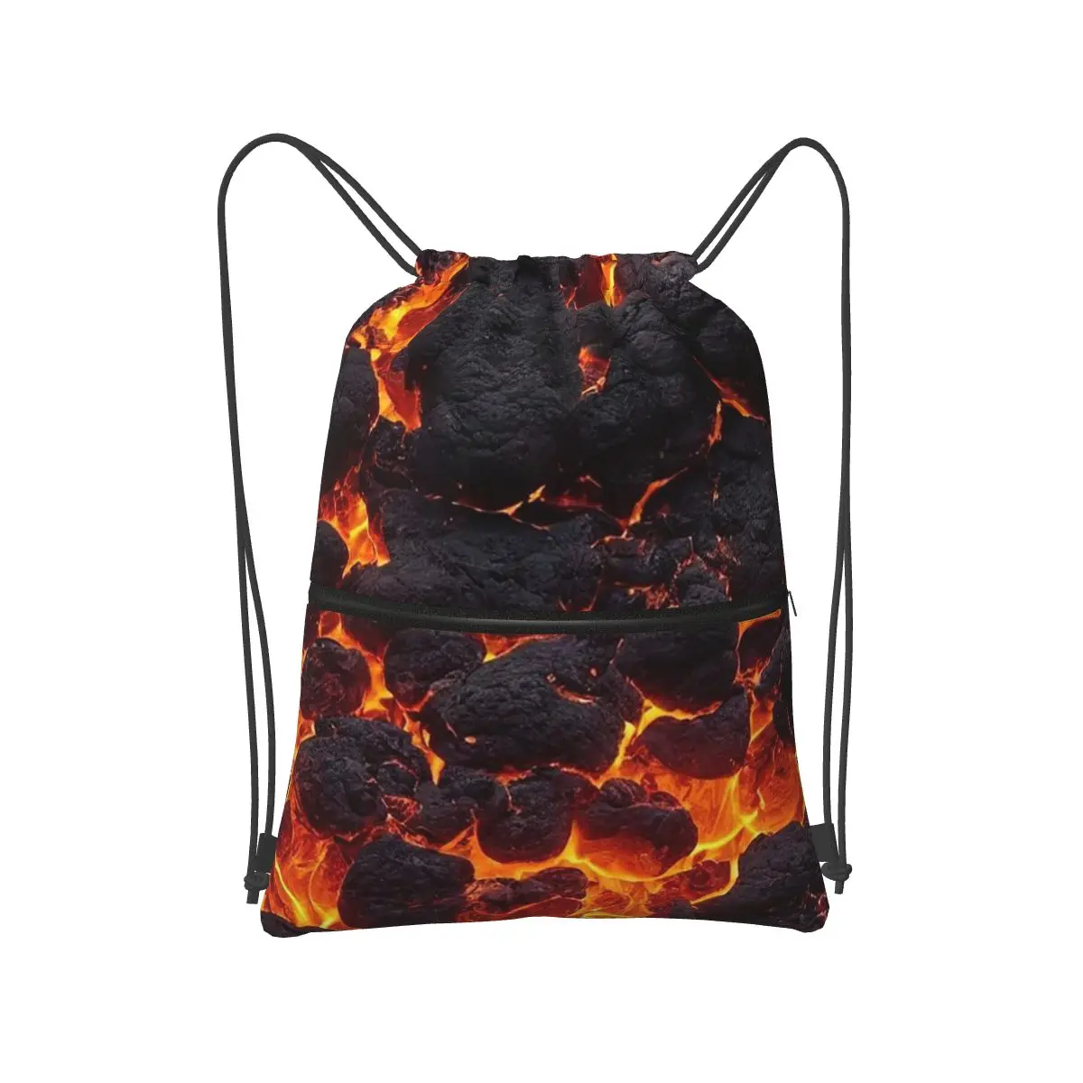 

Magma Volcano Lava Fire Backpacks Casual Drawstring Bags Sports Bag Book Bags for Man Woman School