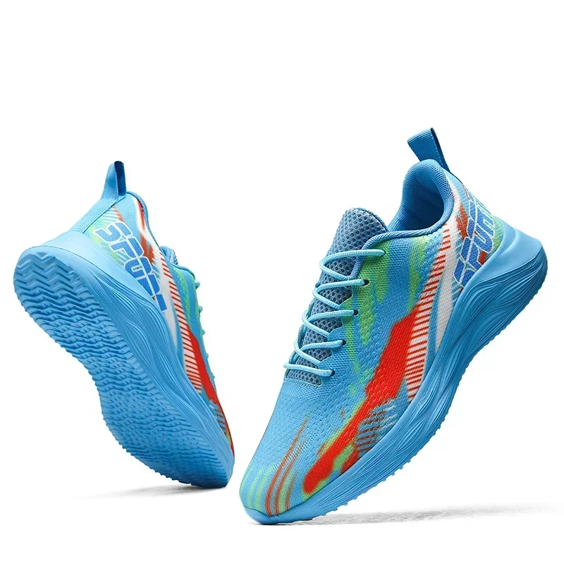 Fashion Men Running Shoes Breathable Gym Fitness Sneakers Big Size 36-46 Women Road Free Runner Run Shoes Orange Blue