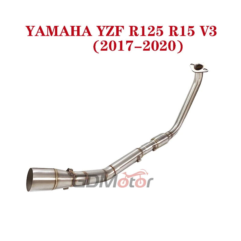 Modified Motorcycle Exhaust Stainless Bending Pipe For Yamaha YZF R15 V3  MT15 XSR155 Exhaust Elbow 51mm L    ink Muffler