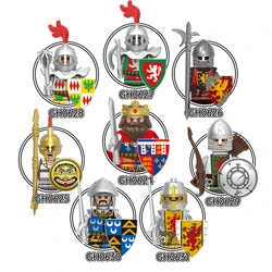 Middle Ages Greek Hoplite Thomas Montagu Knight Building Blocks Model Bricks mini Action toy Figures Toy gift for children