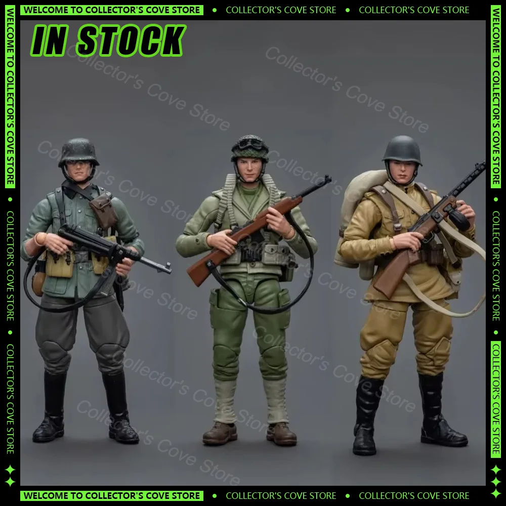 3,75 pulgadas JOYTOY JT8919 JT8926 JT8933 1/18 escala Wehrmacht infantería soviética ejército de los Estados Unidos figura de acción modelo juguetes de adorno