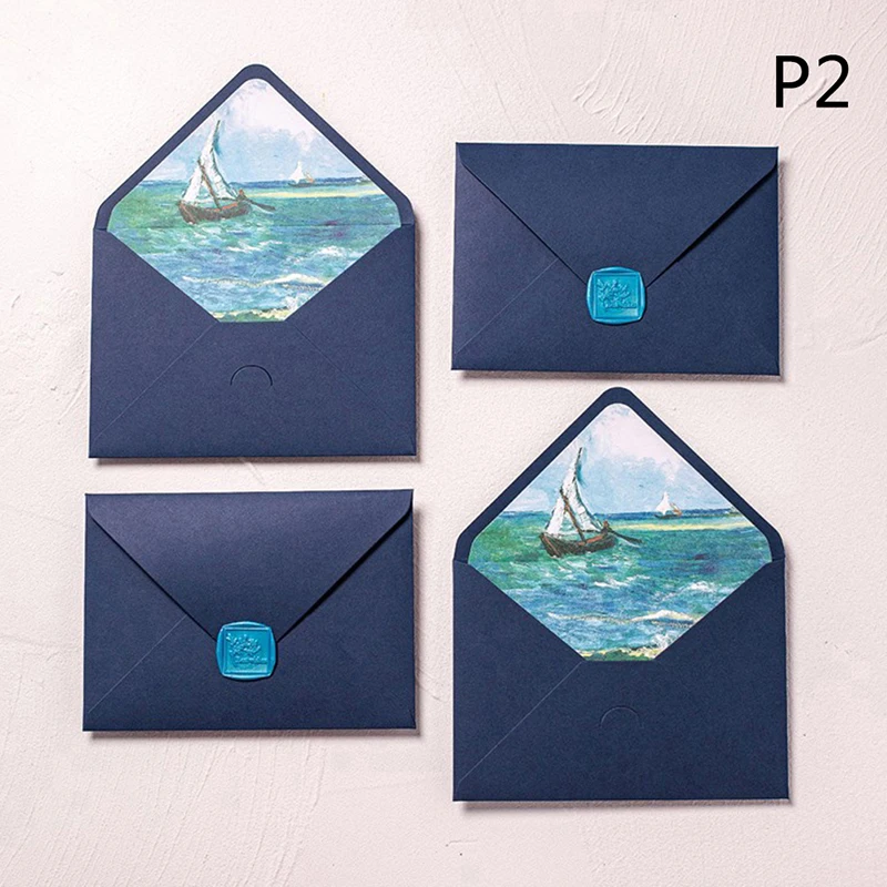 1pc Exquisite Vintage Envelopes Classic Van Gogh Oil Painting Envelopes