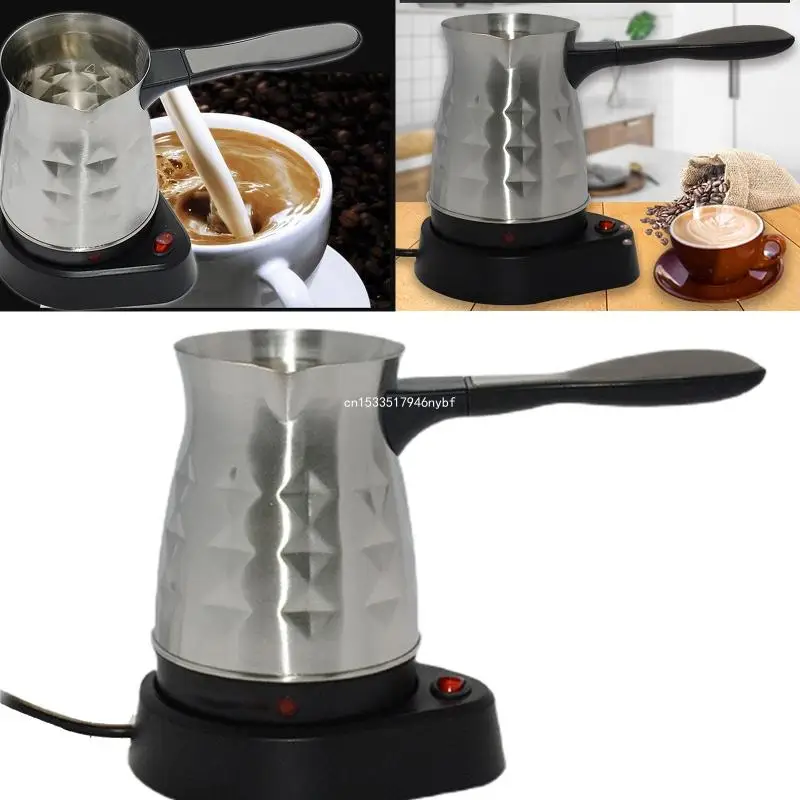 Coffee Maker Machine Stainless Steel Turkish Greek Coffee Electric Pot Butter Milk Chocolate Warmer Hot Pot EU Plug Dropship