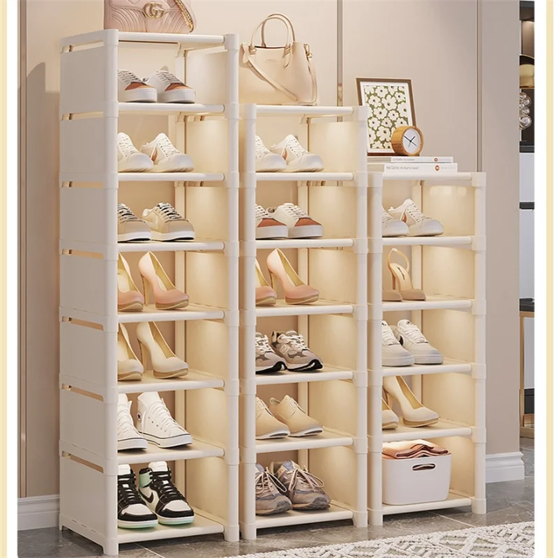 Multi-layer 4/5/6/7 Layer Black Adjustable Shoe Organizer Shoe Rack Organizer Space Saving Rack For Wall Corner Stackable Shelf