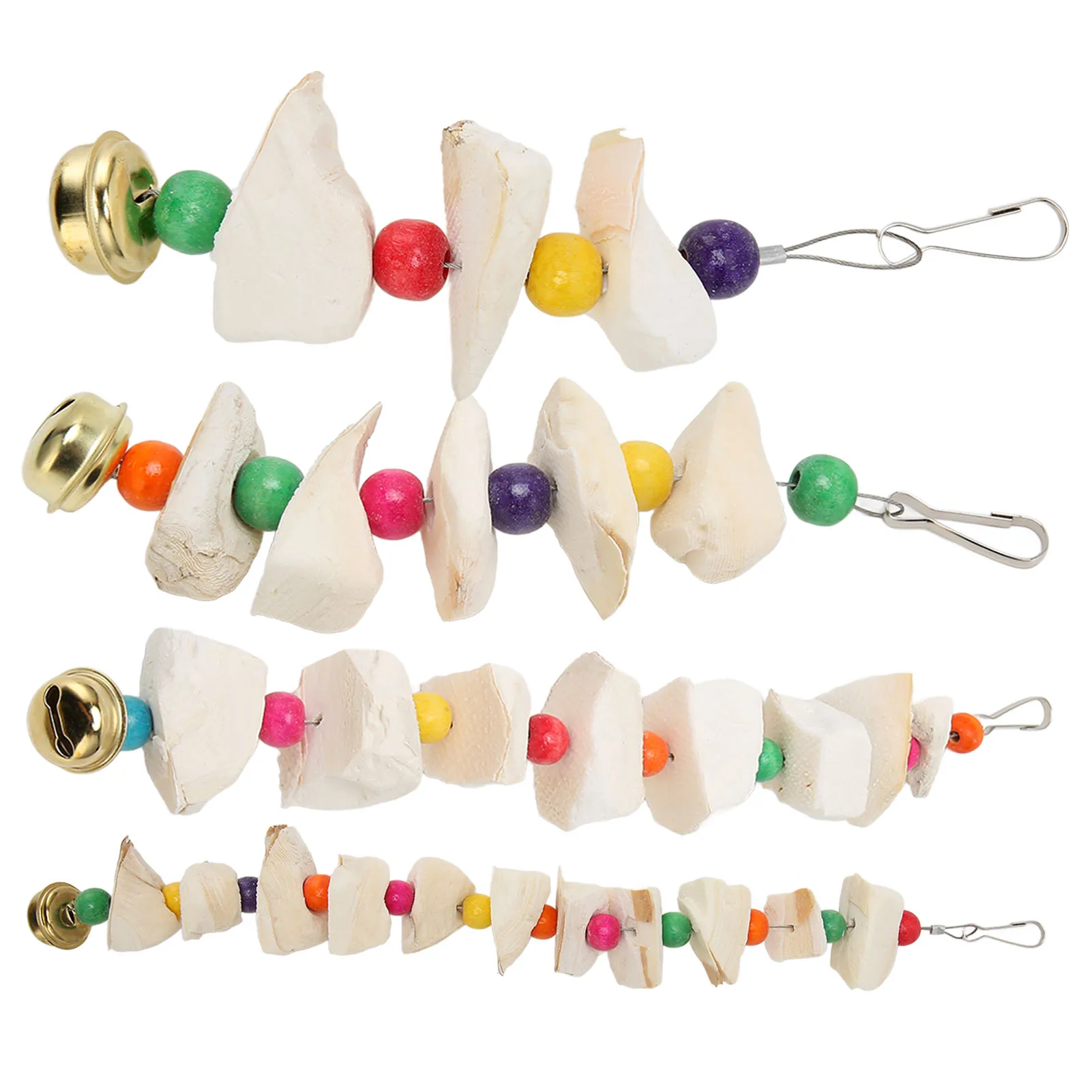 Vogel Kau spielzeug Vogel Cuttlebone Kauen Kalzium Ergänzung natürlich bunt mit Glocken für Sittich für Eclectus für Conure