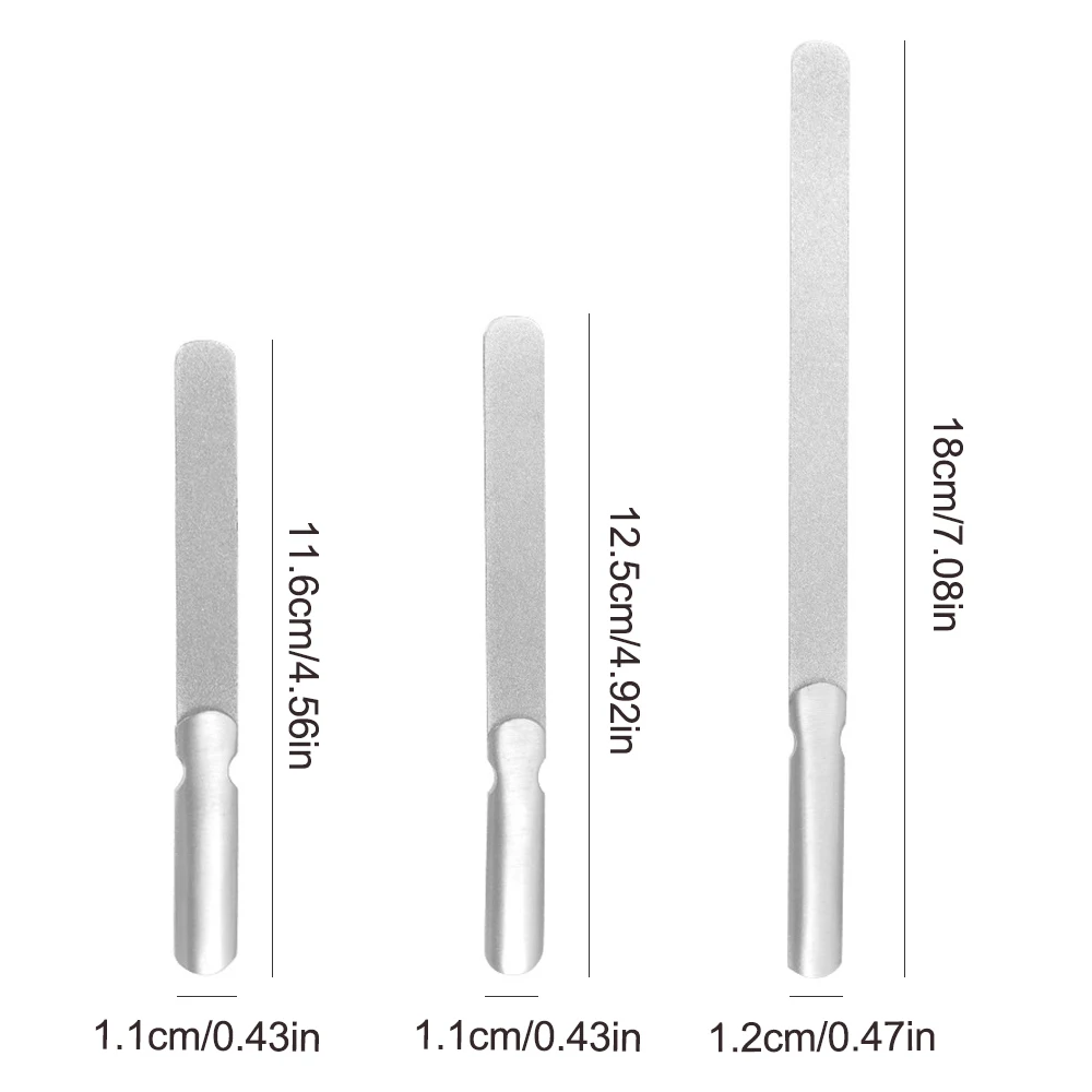 Lime à ongles Double face en acier inoxydable, outil de manucure et de pédicure, en métal, dissolvant de vernis, tampon pour les orteils et les doigts, 1 pièce