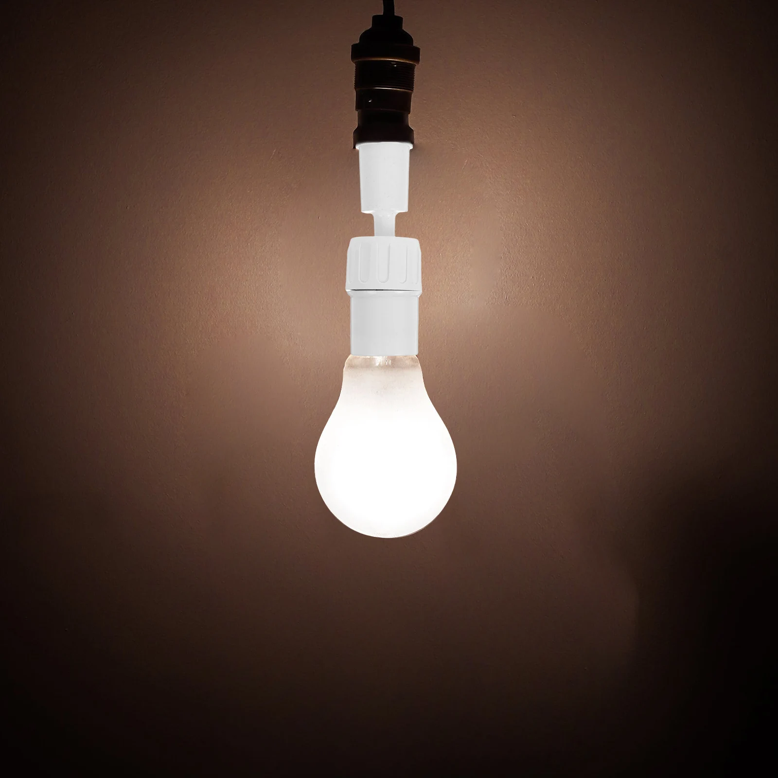 2pcs E27 Light Bulb Socket Converter Flexible 360° Adjustable Extender Adapter Replacement Holder Base For Led Bulbs Lamp