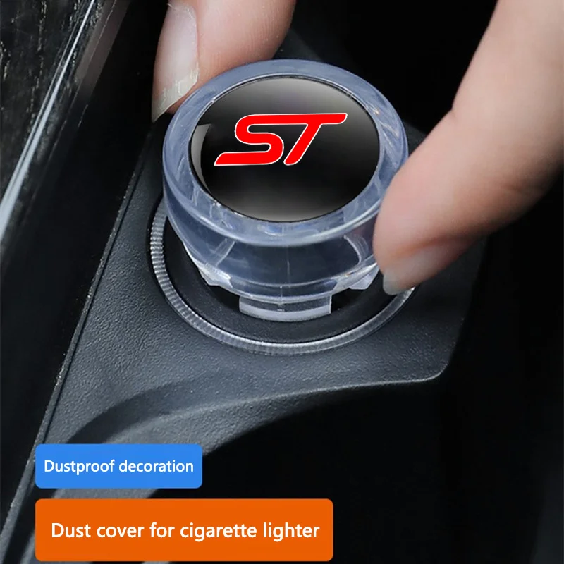 Car Cigarette Lighter Dust Cover Waterproof Dust Protector For Ford ST Racing Performance Focus Mk2 Mk3 Fiesta Ranger Mondeo