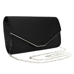 Women Evening Bag Formal Lady Purse Elegant Party Banquet Wedding Clutches Bags Handbag Female Shoulder Bag with Chain