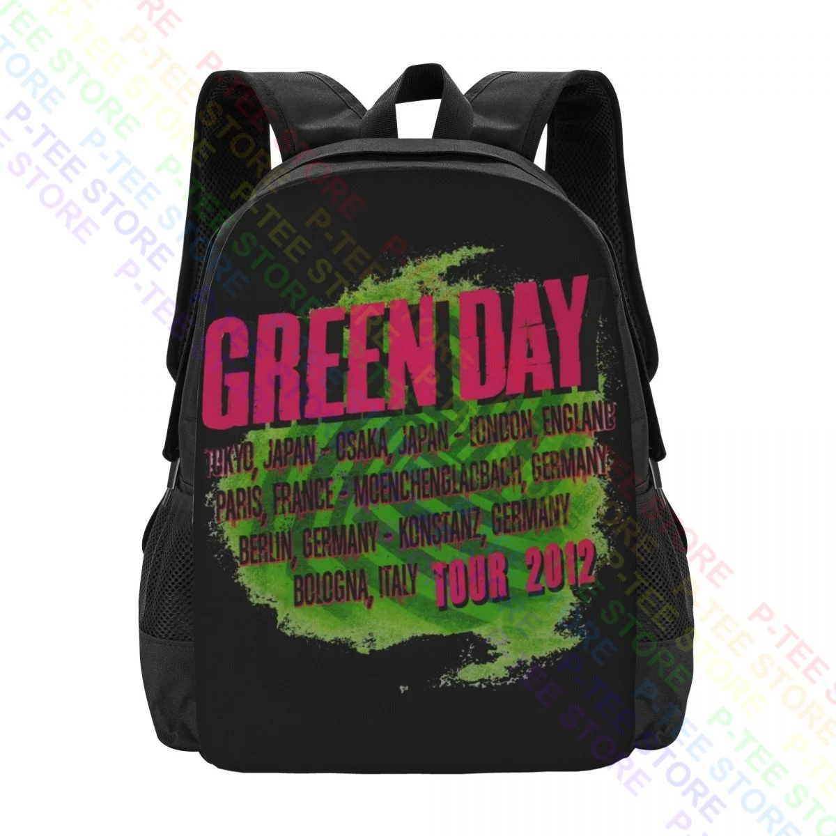 Green Day Uno Dos Tre Tour 2012 Dookie Nimrod Insomniac P-729Backpack Large Capacity Shoe Bag Shopping Bag