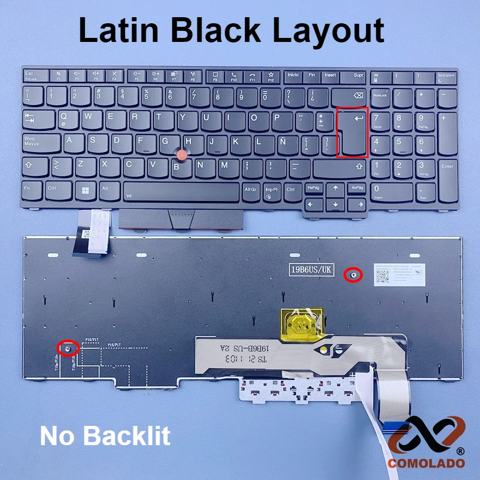 

Portuguese Latin Turkish Keyboard For lenovo IBM Thinkpad L15,L15 gen 1,L15 gen 2 With Point Black