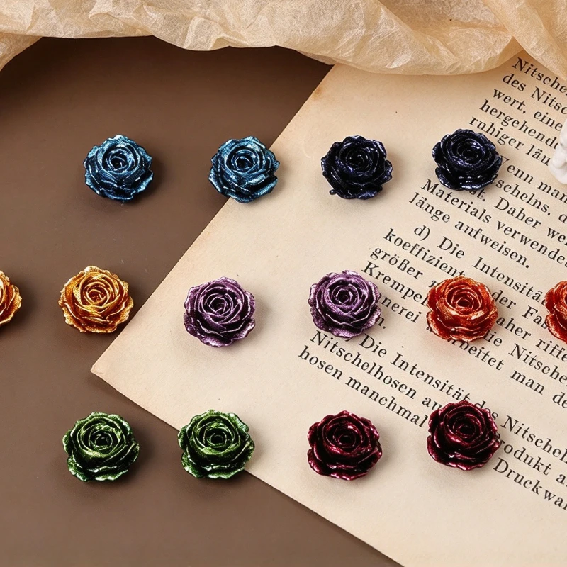 50pcs Metallic Shimmer 3D Rose - Resin Art Rose recension och pris