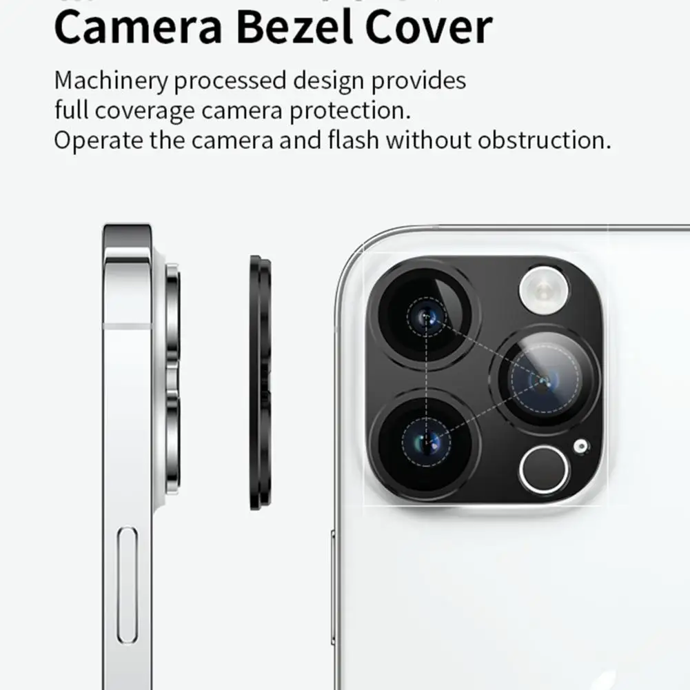Capa Protetora Metálica para iPhone, Precise Hole, Filme de Lente de Abertura, Envoltório Completo com Melhoramento de Posicionamento, iPhone 15 Pro Max