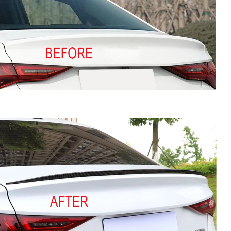 For Acura Accessories ILX Integra RL RSX TLX TSX Car Rear Trunk Spoiler Wing 121CM Gloss Black Soft Plastic Body Kit