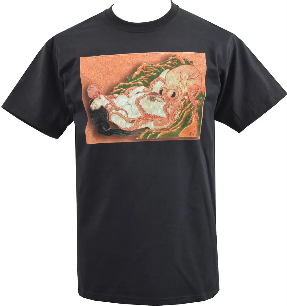 Fisherman's Wife Mens T-Shirt Octopus Japanese Tattoo Geisha Hentai Luxury Brand Retro OversizedCartoon vintage  oversized